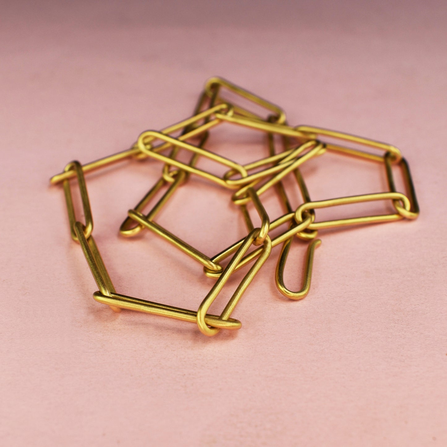 18ct Gold Handmade Paperclip Chain Necklace