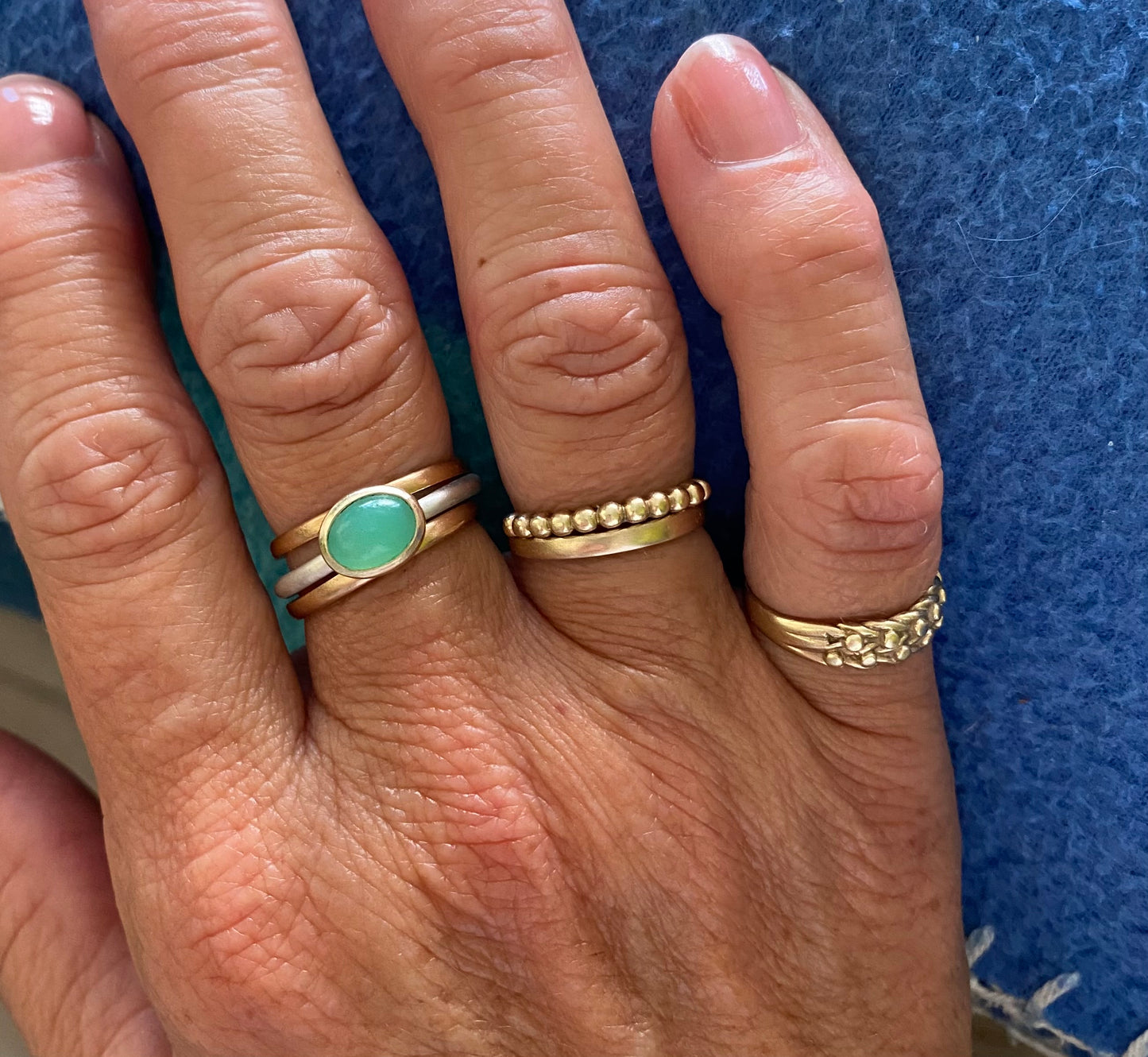 9ct Gold Medium Bobble Stacking Ring