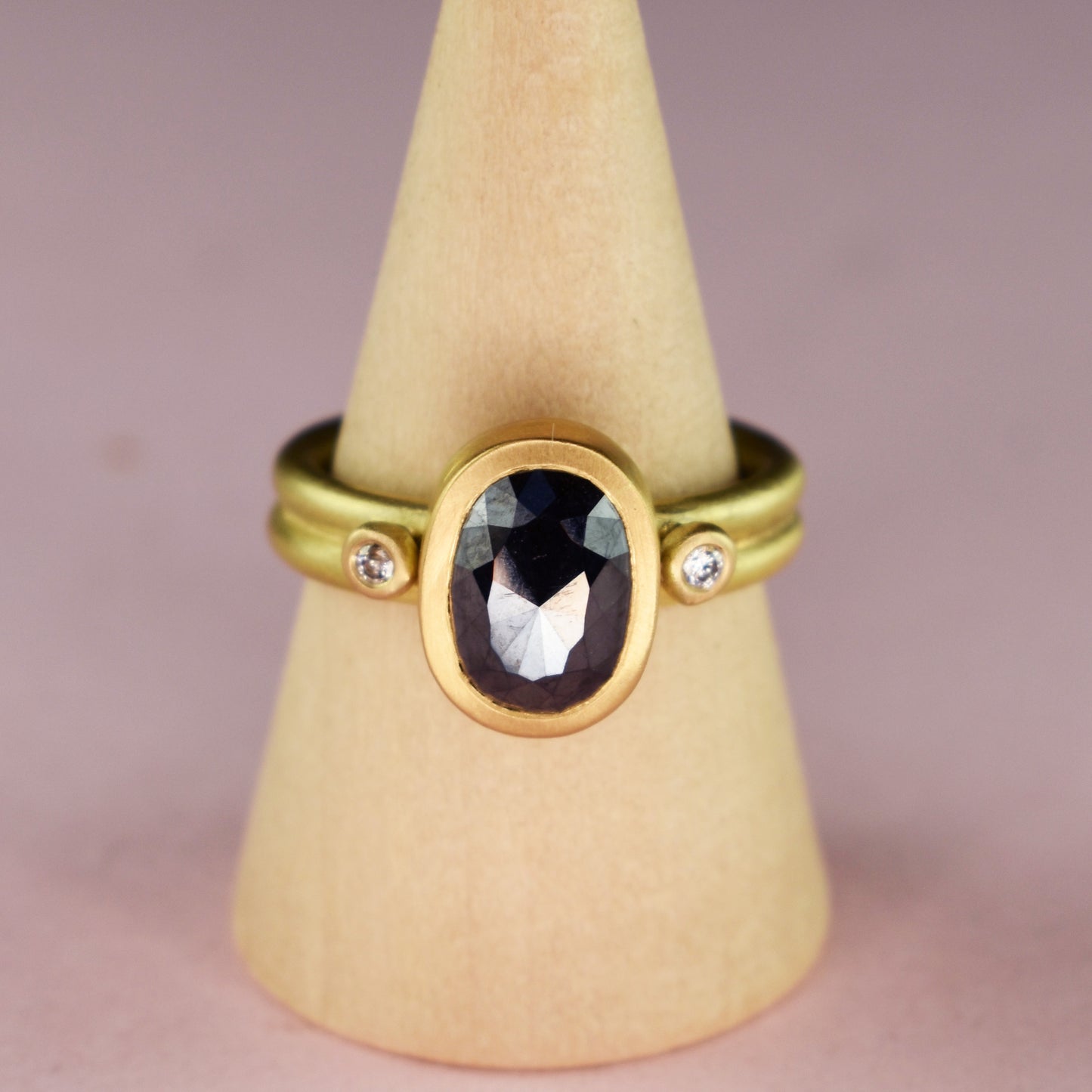22ct & 18ct Gold 2.04ct Black Diamond Ring