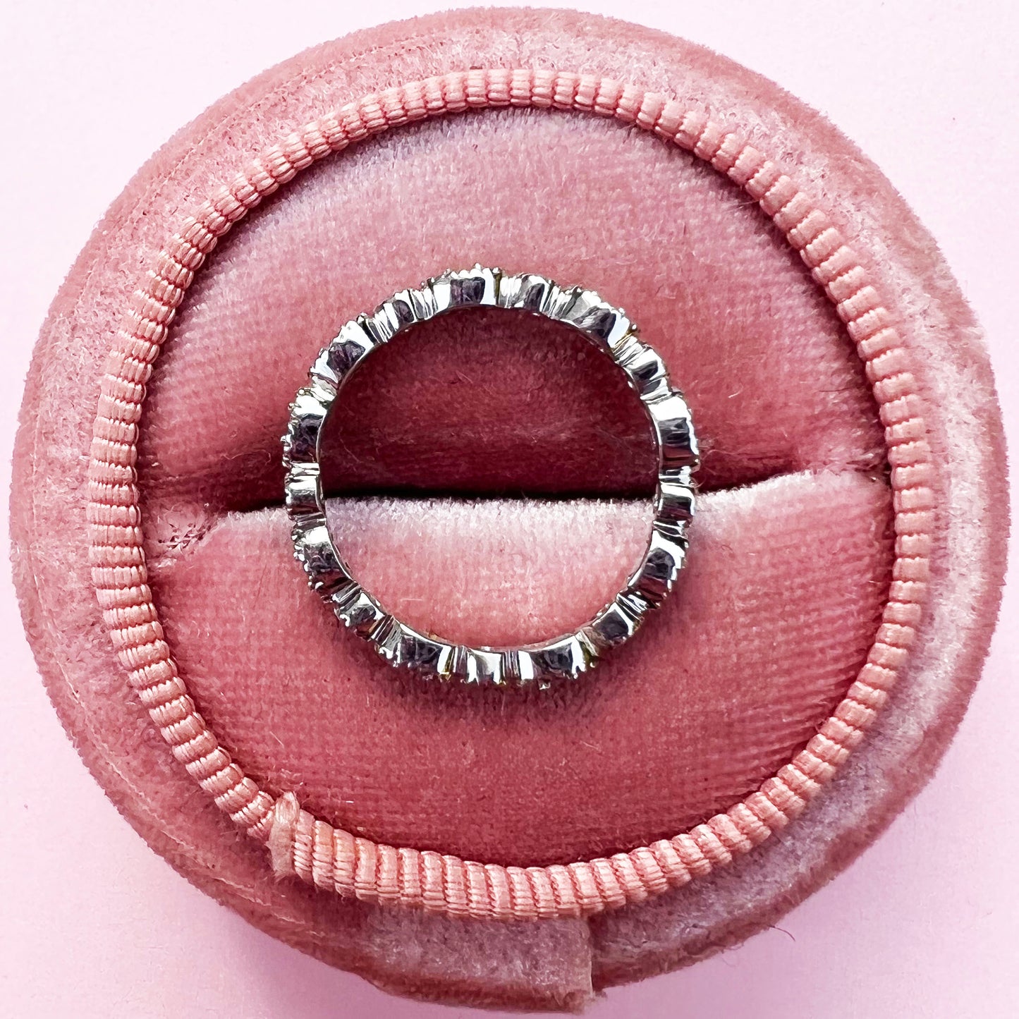 9ct white gold brilliant cut diamond millgrain full eternity ring, diamond ring, 9ct white gold diamond ring, 9ct white gold ring, eternity ring, white gold eternity ring, white gold diamond millgrain full eternity ring