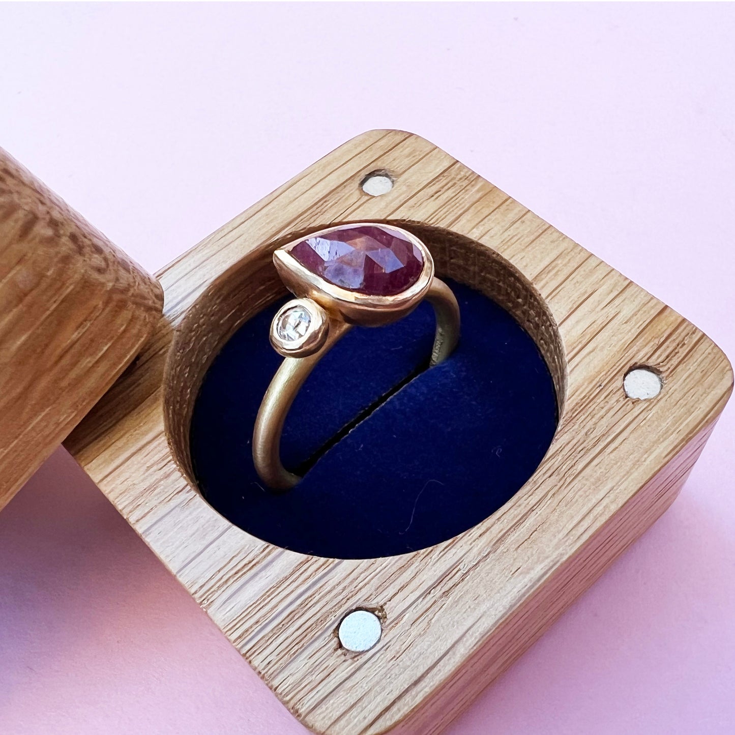 22ct & 18ct Gold Ring With Ruby and Pink Diamond