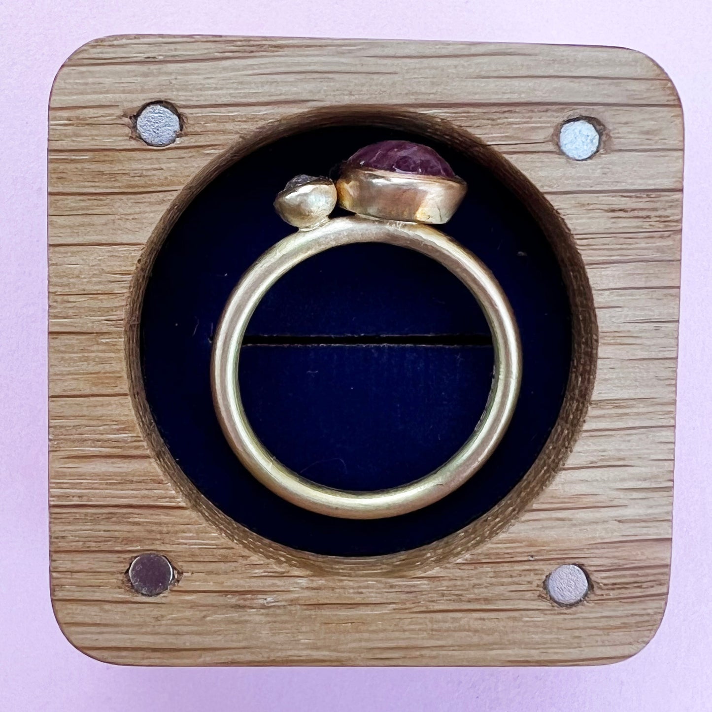 22ct & 18ct Gold Ring With Ruby and Pink Diamond