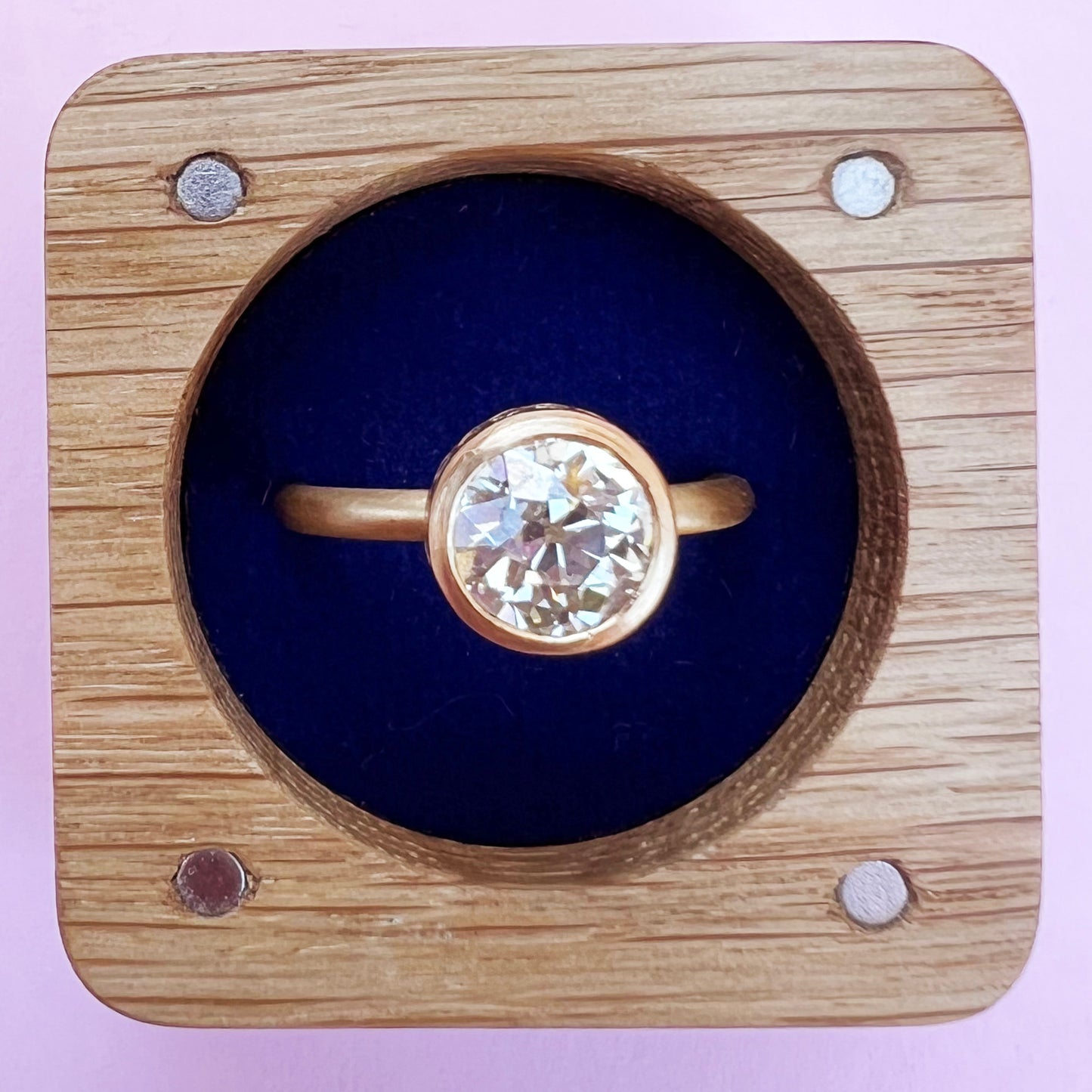 22ct Gold 1.6ctw Old Cut GIA Certificated Diamond Ring