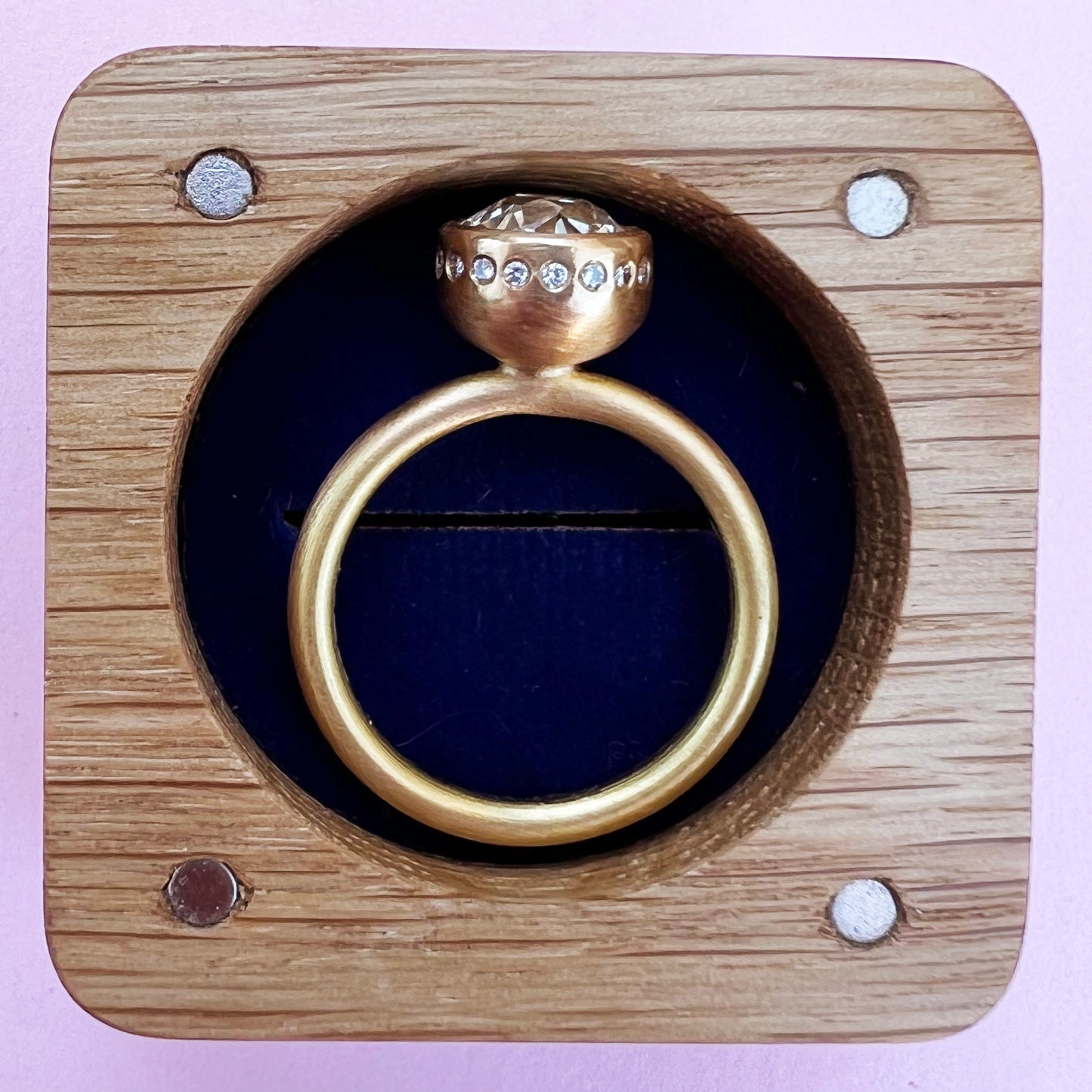 22ct Gold 1.6ctw Old Cut GIA Certificated Diamond Ring