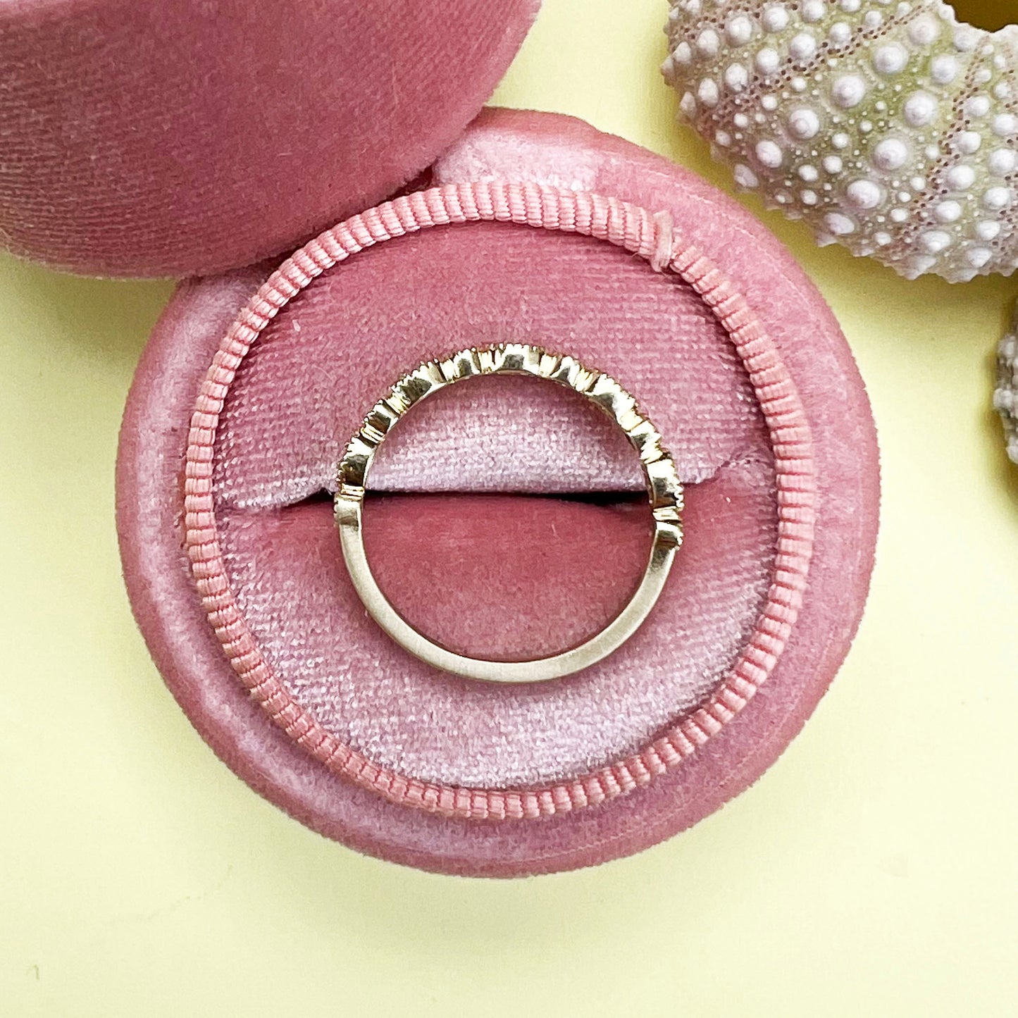 9ct yellow gold diamond mill grain eternity ring, 9ct yellow gold ring, gold diamond ring, yellow gold eternity ring, half cut diamond eternity ring, 9ct yellow gold eternity ring