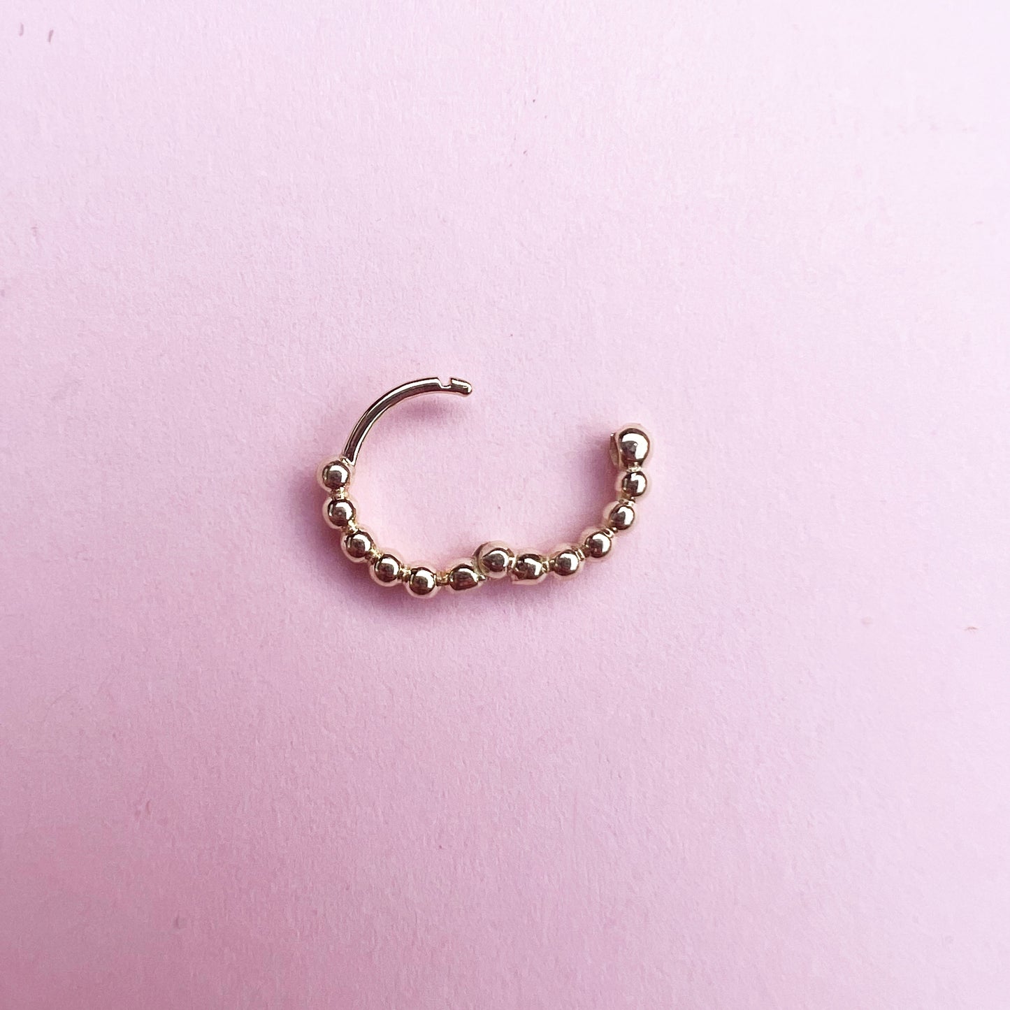 9ct gold bobble huggie hoop, gold huggie hoop, 9ct gold earring, 9ct gold, bobble earring, handmade jewellery, single gold huggie, single gold earring