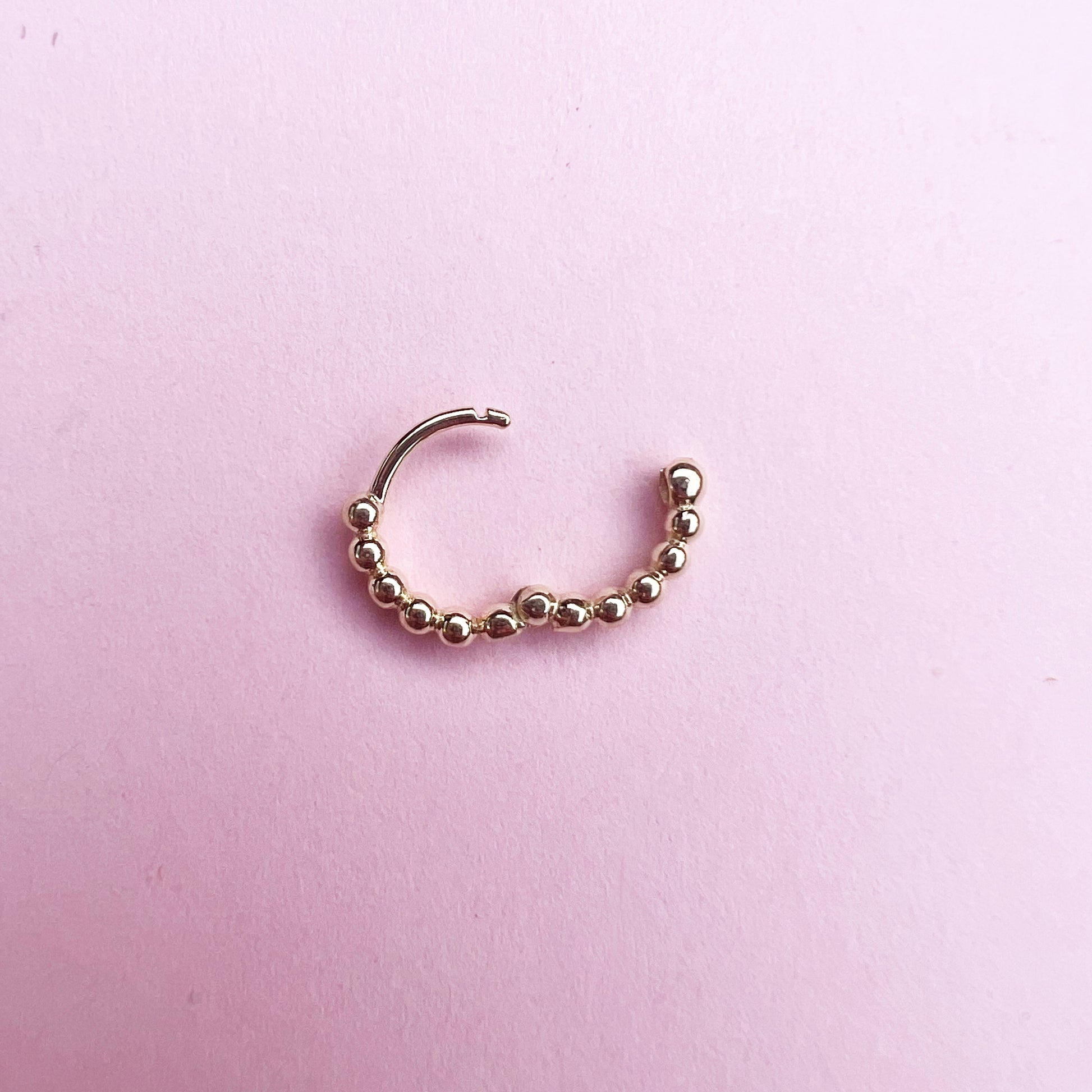 9ct gold bobble huggie hoop, gold huggie hoop, 9ct gold earring, 9ct gold, bobble earring, handmade jewellery, single gold huggie, single gold earring