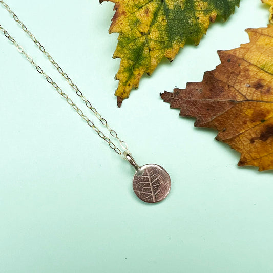 9ct gold birch pendant, recycled 9ct yellow gold pendant, 9ct yellow gold necklace, 9ct yellow gold birch pendant, gold birch pendant necklace, 9ct yellow gold necklace