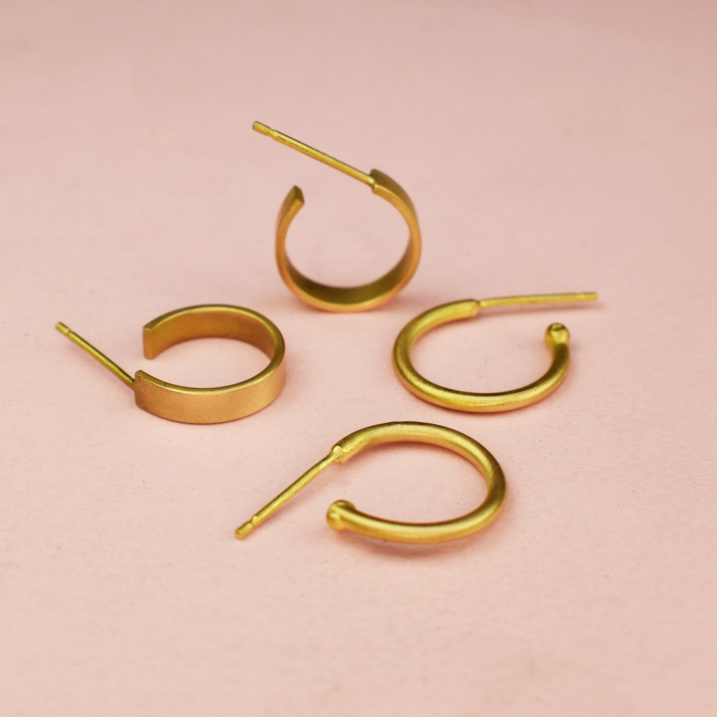 18ct Gold Flat Hoop Earrings