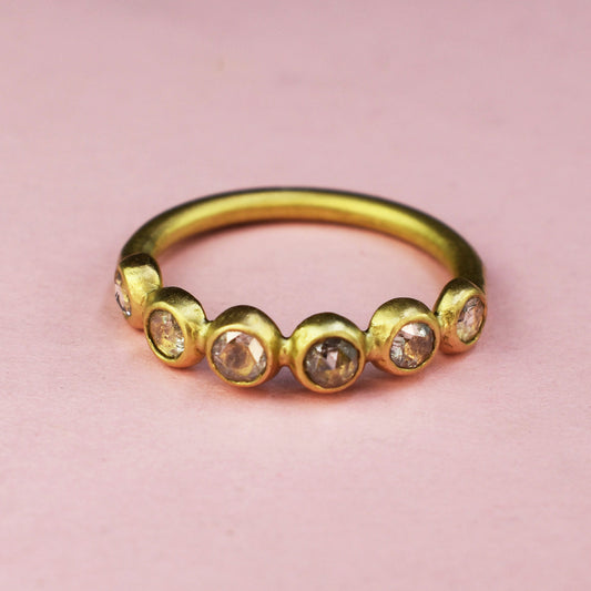 Rose Cut Diamond 18ct Gold Ring