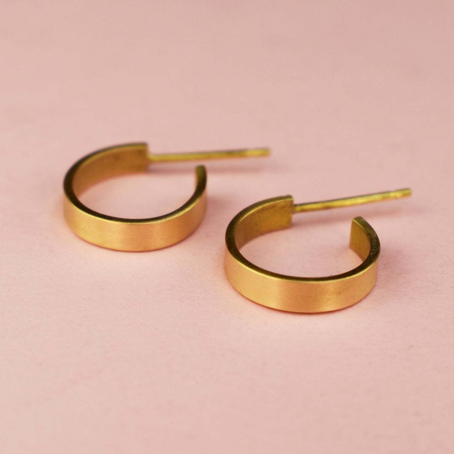 18ct Gold Flat Hoop Earrings