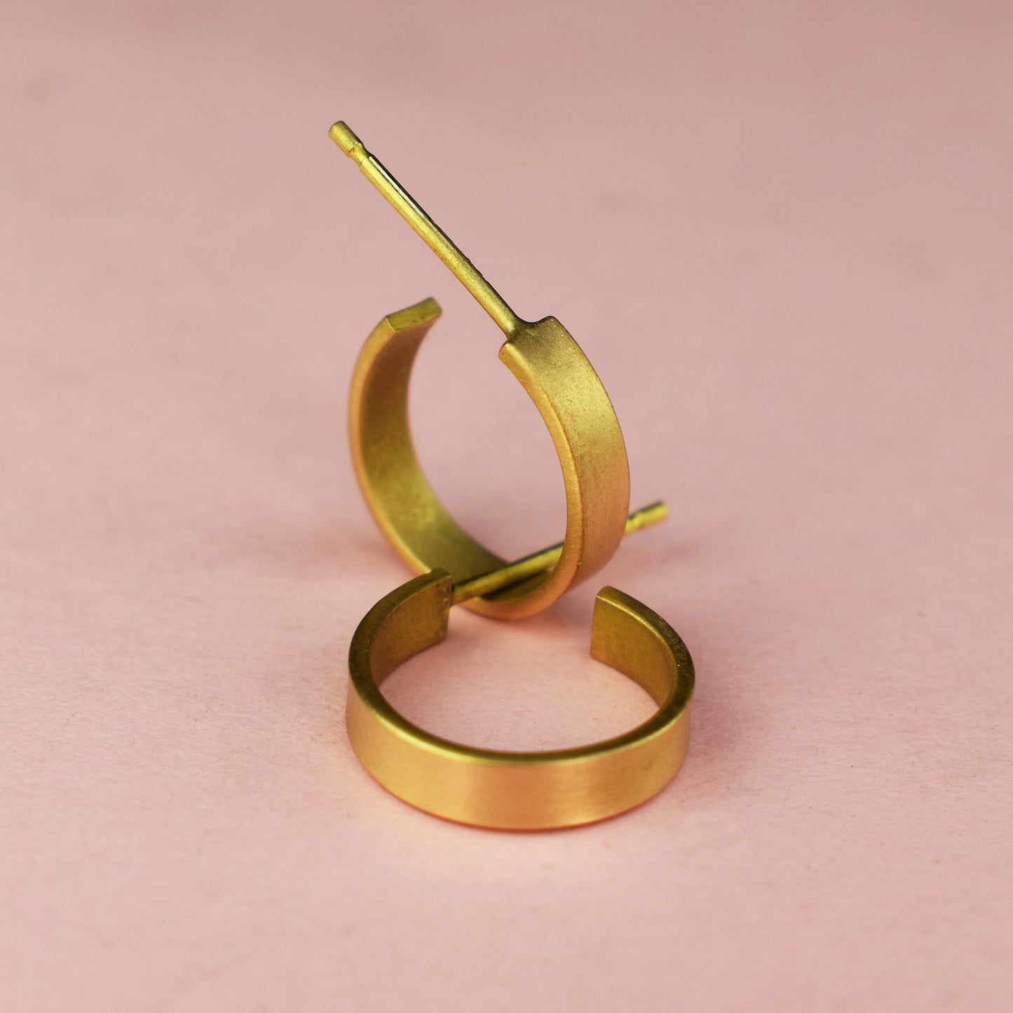 18ct Gold Flat Hoop Earrings