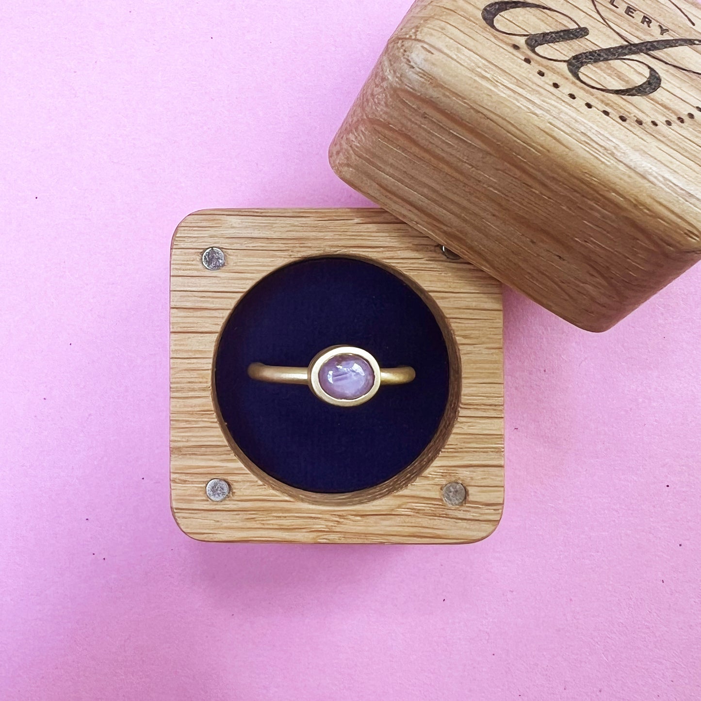 Pink Star Sapphire 18ct Gold Ring