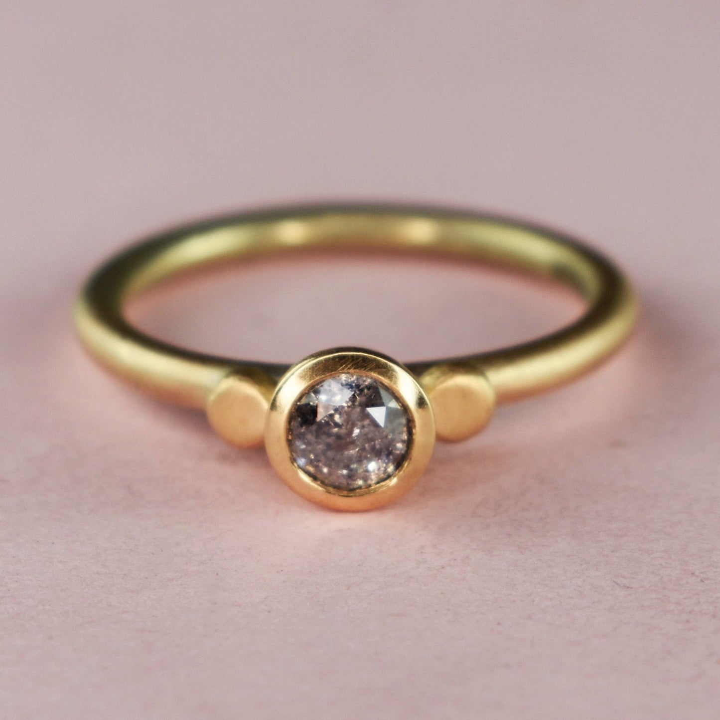 22ct & 18ct Gold Salt & Pepper Diamond Ring