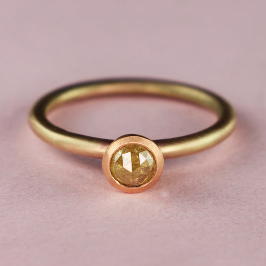 22ct & 9ct Gold Yellow Diamond Ring