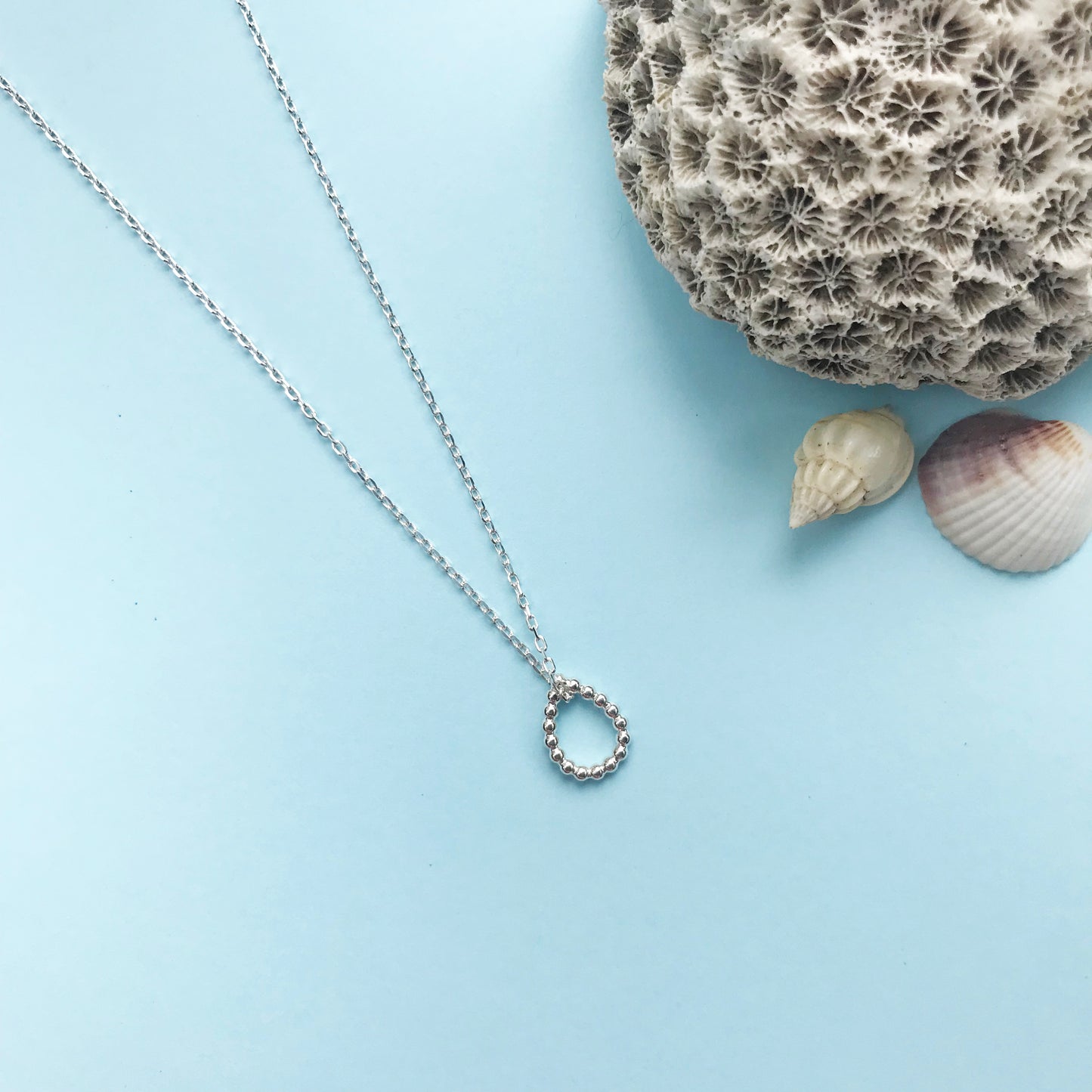 sterling silver dewdrop bobble pendant with polished finish, sterling silver dewdrop bobble pendant, silver necklace, dewdrop silver pendant necklace, silver bobble necklace